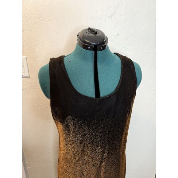 Vintage 90s Y2K Patra Shimmer Slip Brown Prom Dress Gown Ombré Mesh Overlay12 - Picture 3 of 14